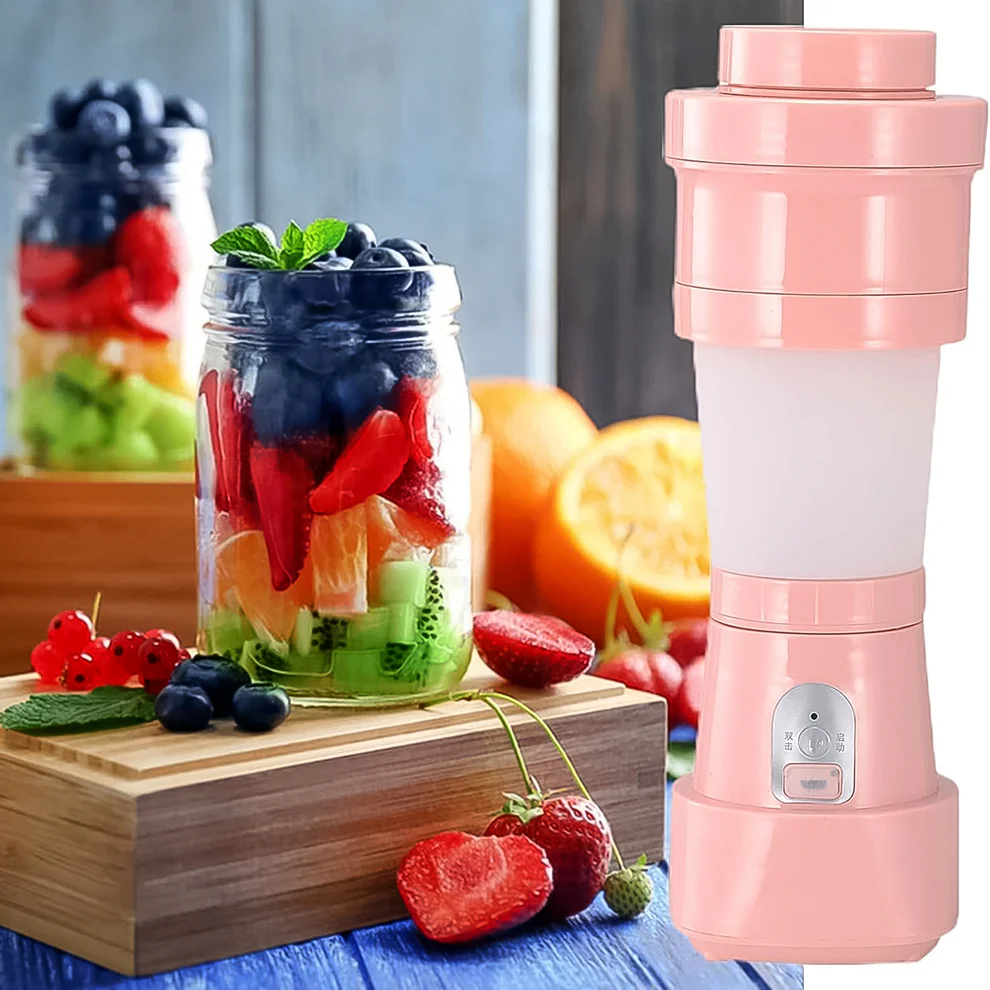 Foldable Electric Juicer Portable Blender 6 Blades 500 ml