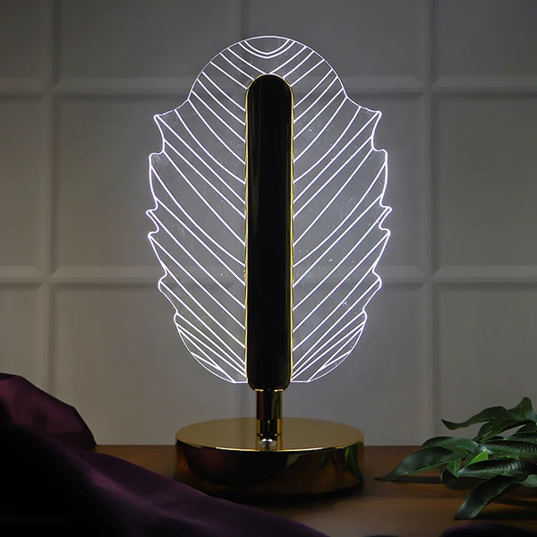 Premium Leaf Shape Crystal LED Table Lam...