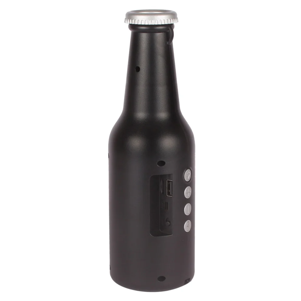 Bottle-Shaped Wireless Bluetooth Speaker with FM, USB & AUX Support