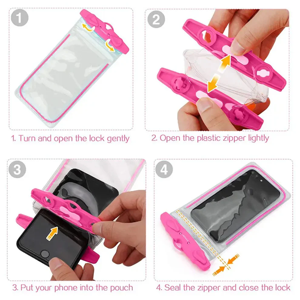Waterproof Zip Lock Mobile Phone Pouch Case