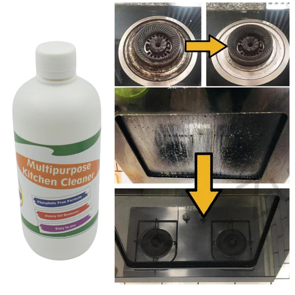 Kitchen Cleaner Spray for Oil & Grease on Stoves (Approx 500ml, Non-toxic)