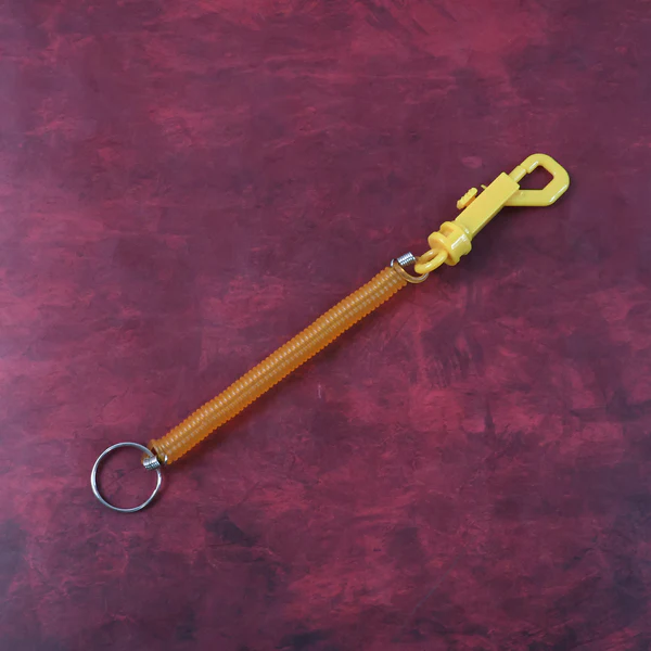 Coiled Retractable Keychain with Strong Spring