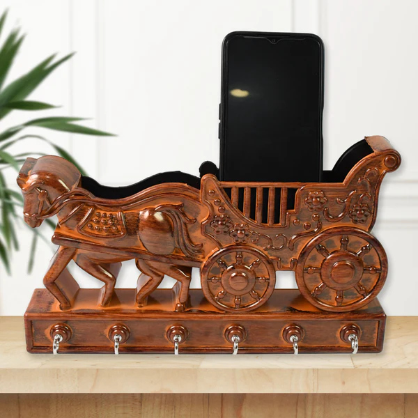 Plastic Rath Design Key Holder with 6 Hooks