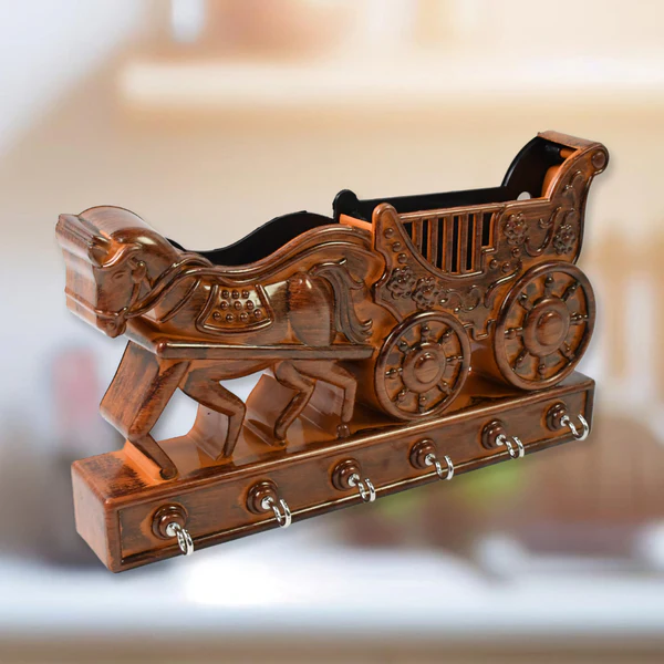 Plastic Rath Design Key Holder with 6 Hooks