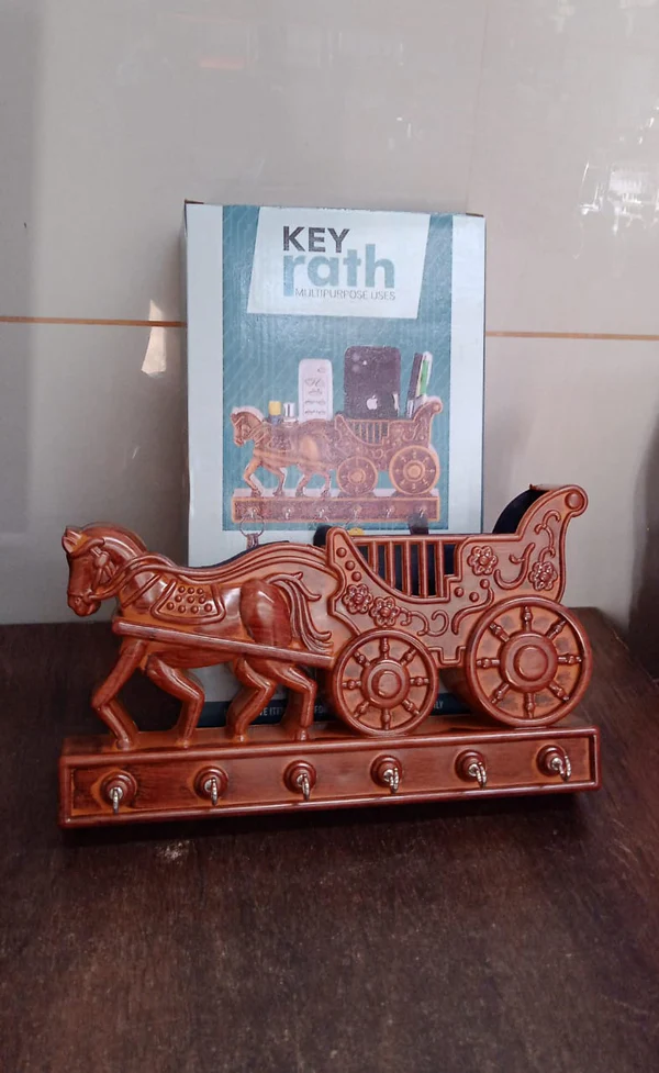 Plastic Rath Design Key Holder with 6 Hooks