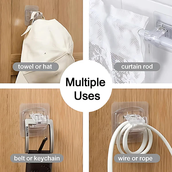 Self Adhesive Transparent Wall Clip with...