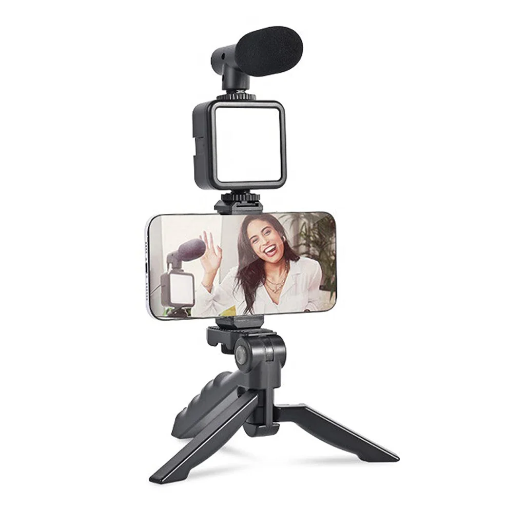 Complete Vlogging Kit with Mic Tripod LE...