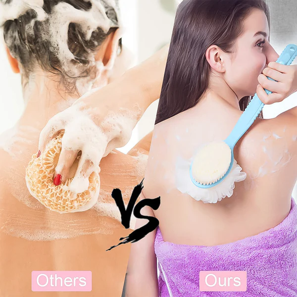 2 in 1 Bath Brush with Long Handle