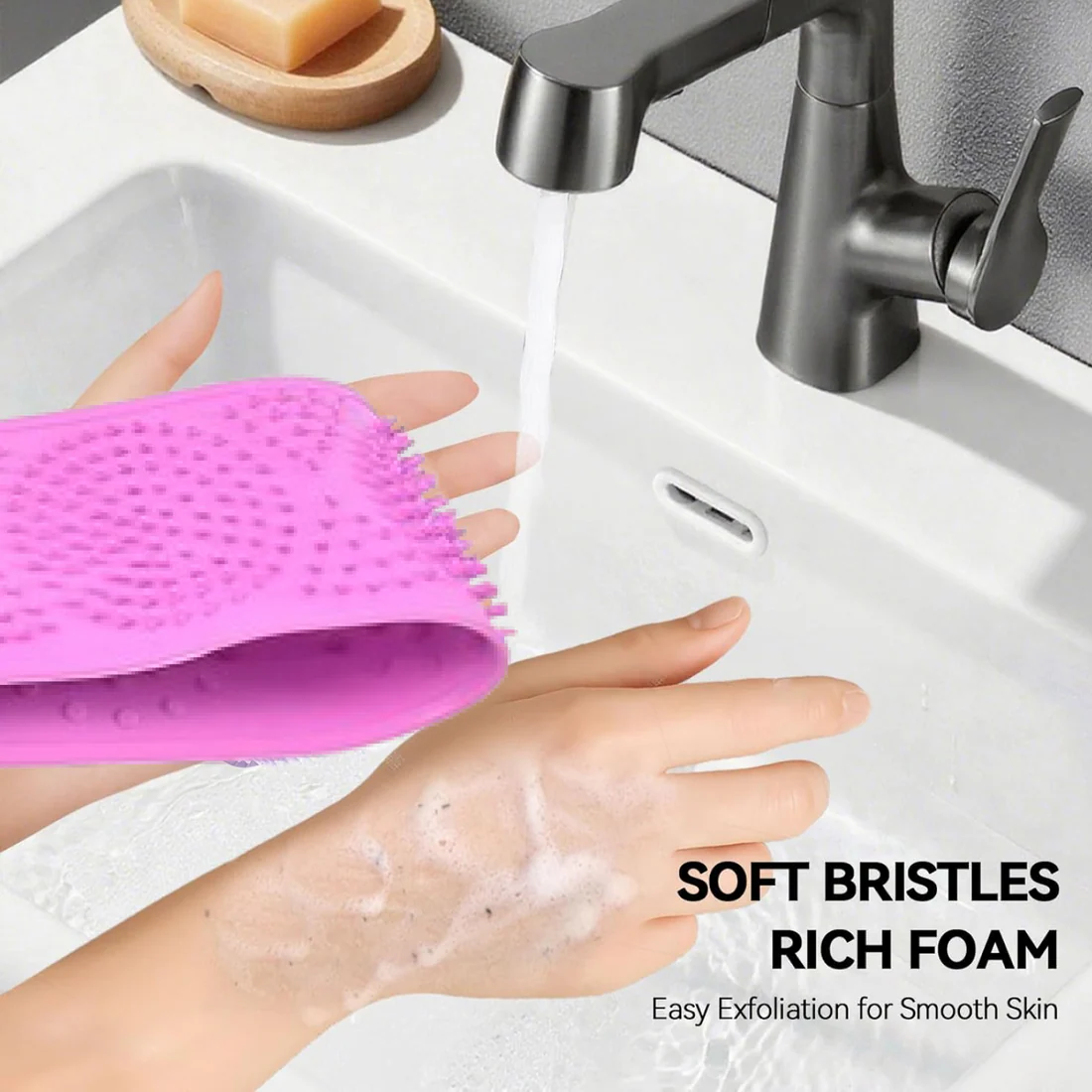 Silicone Double Sided Body Back Scrubber Belt