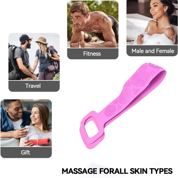 Silicone Double Sided Body Back Scrubber Belt