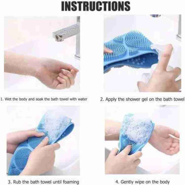 Silicone Double Sided Body Back Scrubber Belt