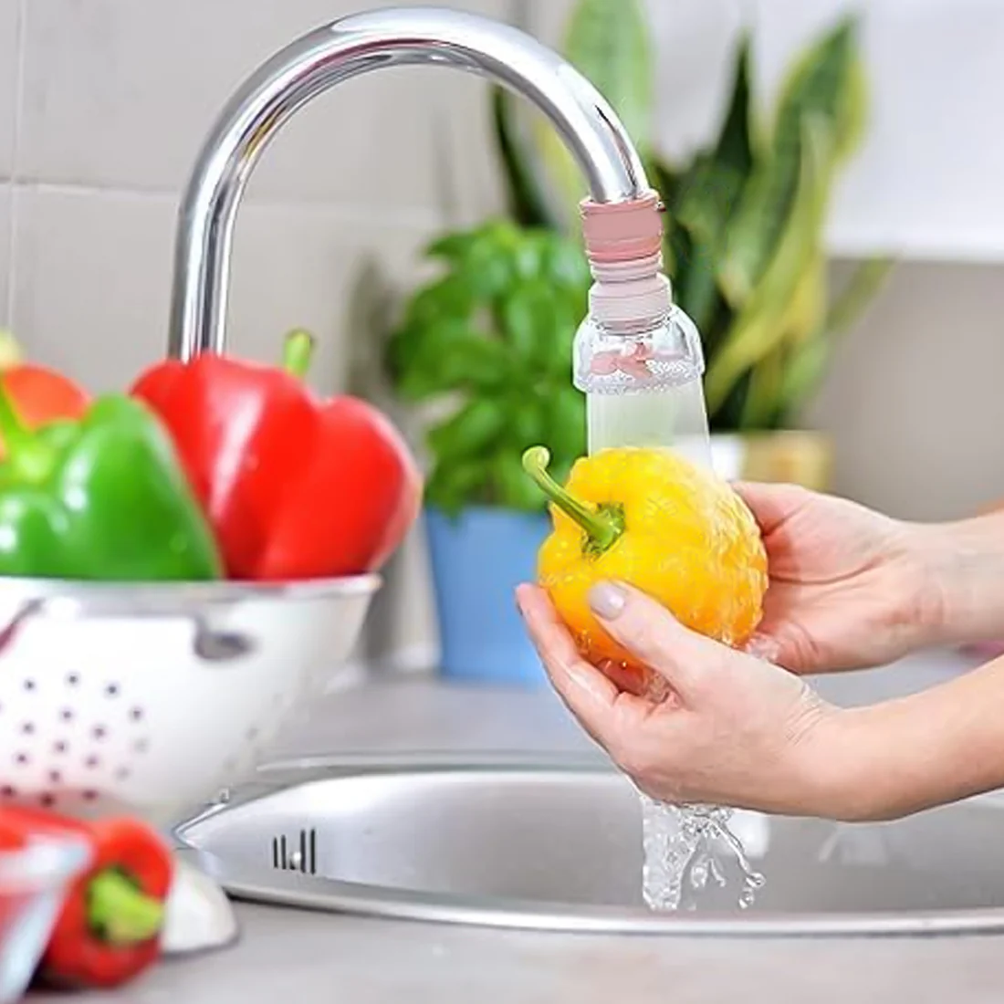 Flexible Plastic Faucet Extender