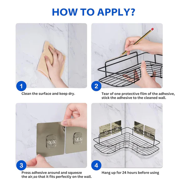 Metal Shower Shelf No Drilling Set of 2