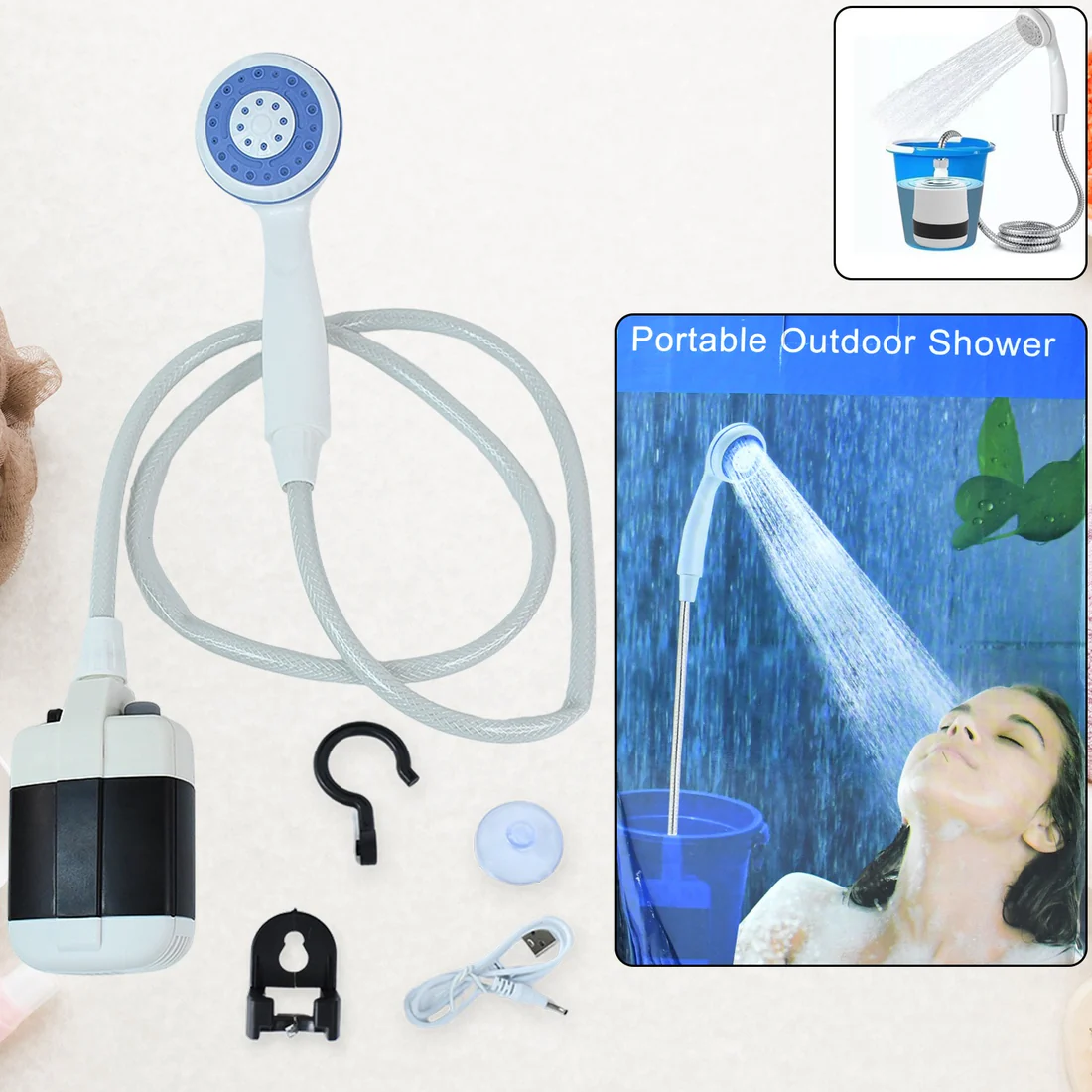 Portable Outdoor Shower Kit Set