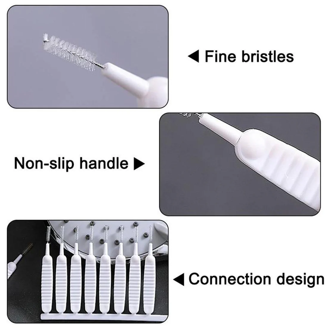 Reusable Anti Clog Shower Nozzle Cleaning Brush Set
