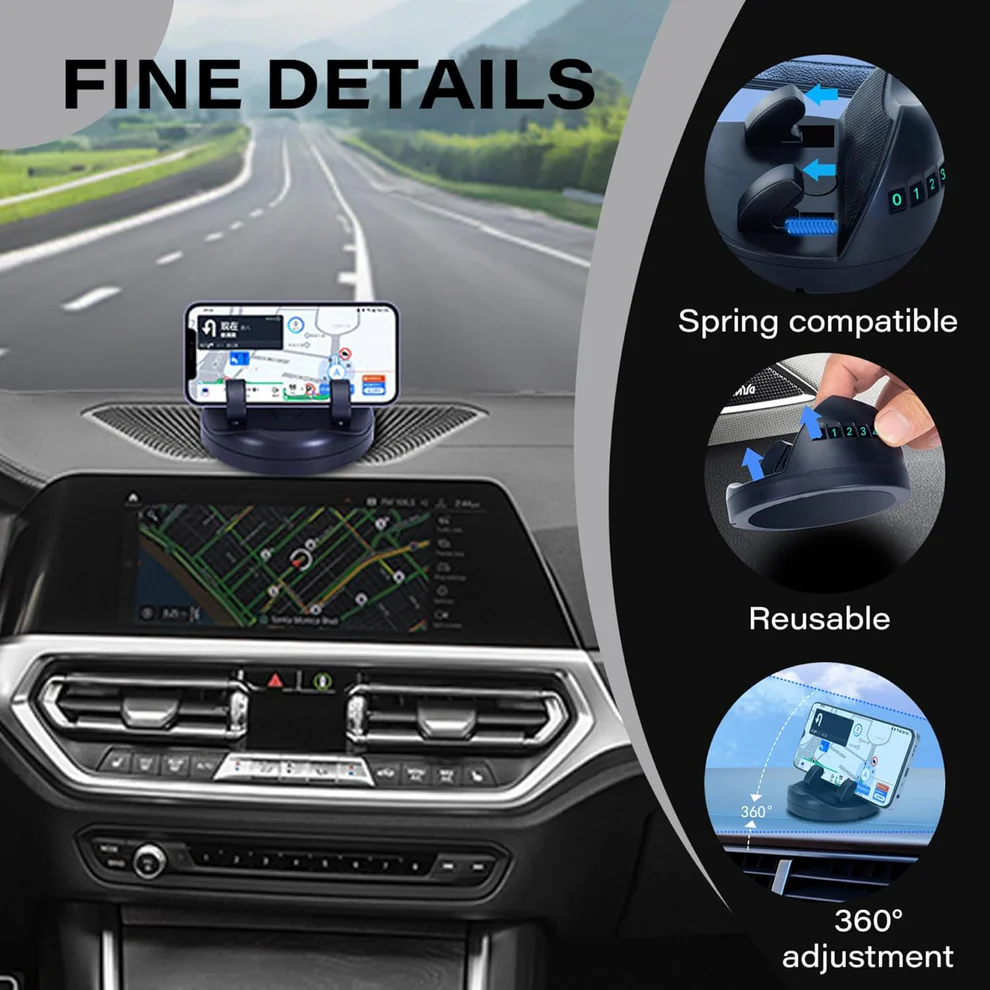 2 in 1 Car Anti Slip Mat Phone Holder Dashboard Mount