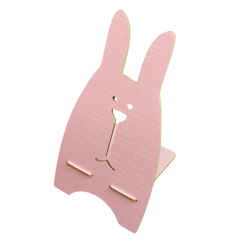 Wooden Cute Rabbit Design Mobile Phone Stand