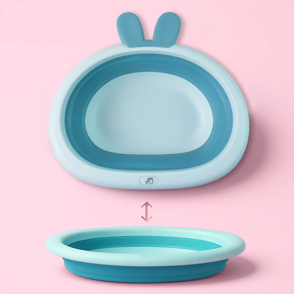 Foldable Collapsible Basin with Bunny Handle
