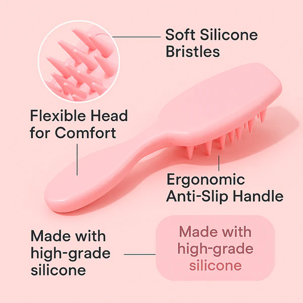 Silicone Scalp Massager Shampoo Brush