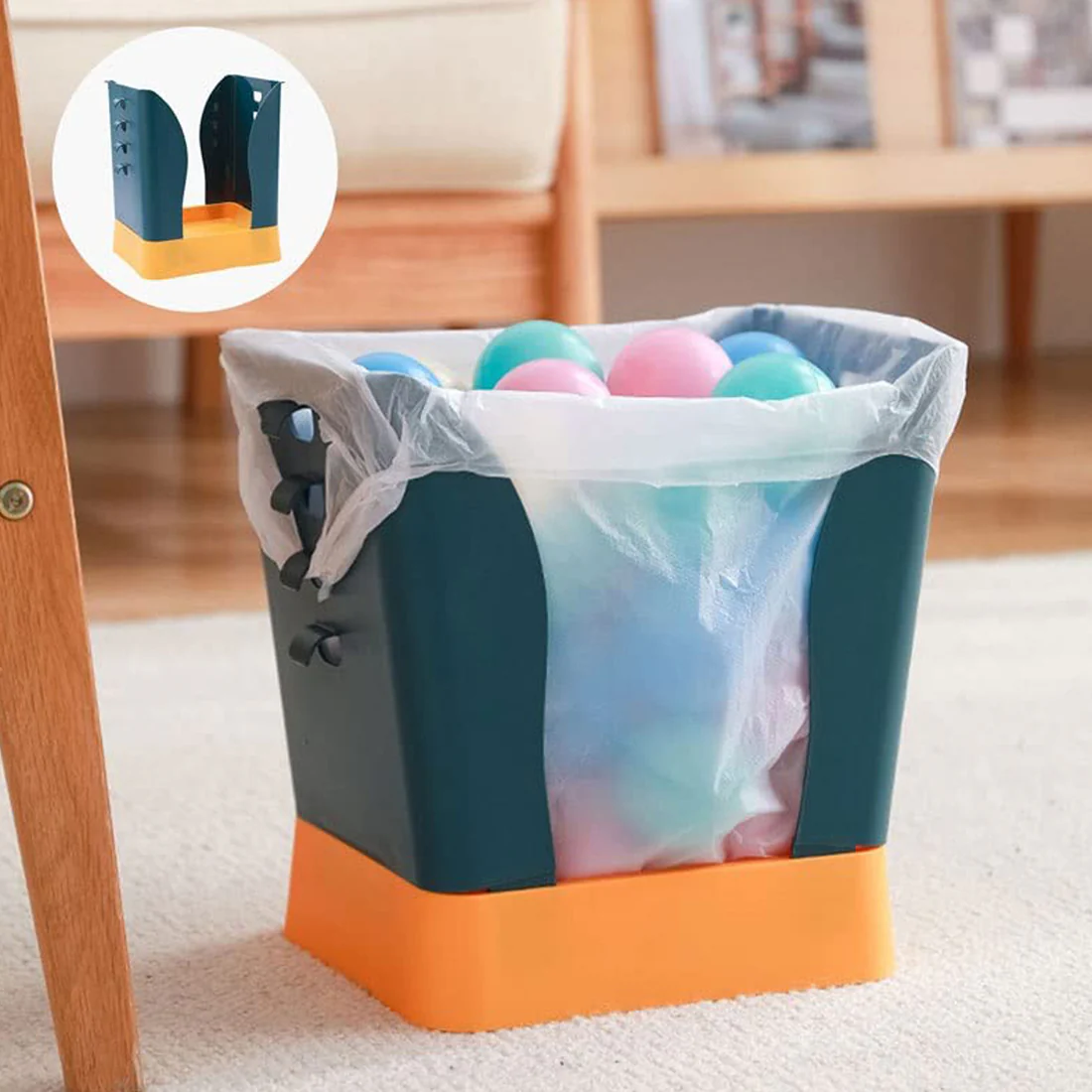 Expandable Plastic Trash Can for Kitchen...