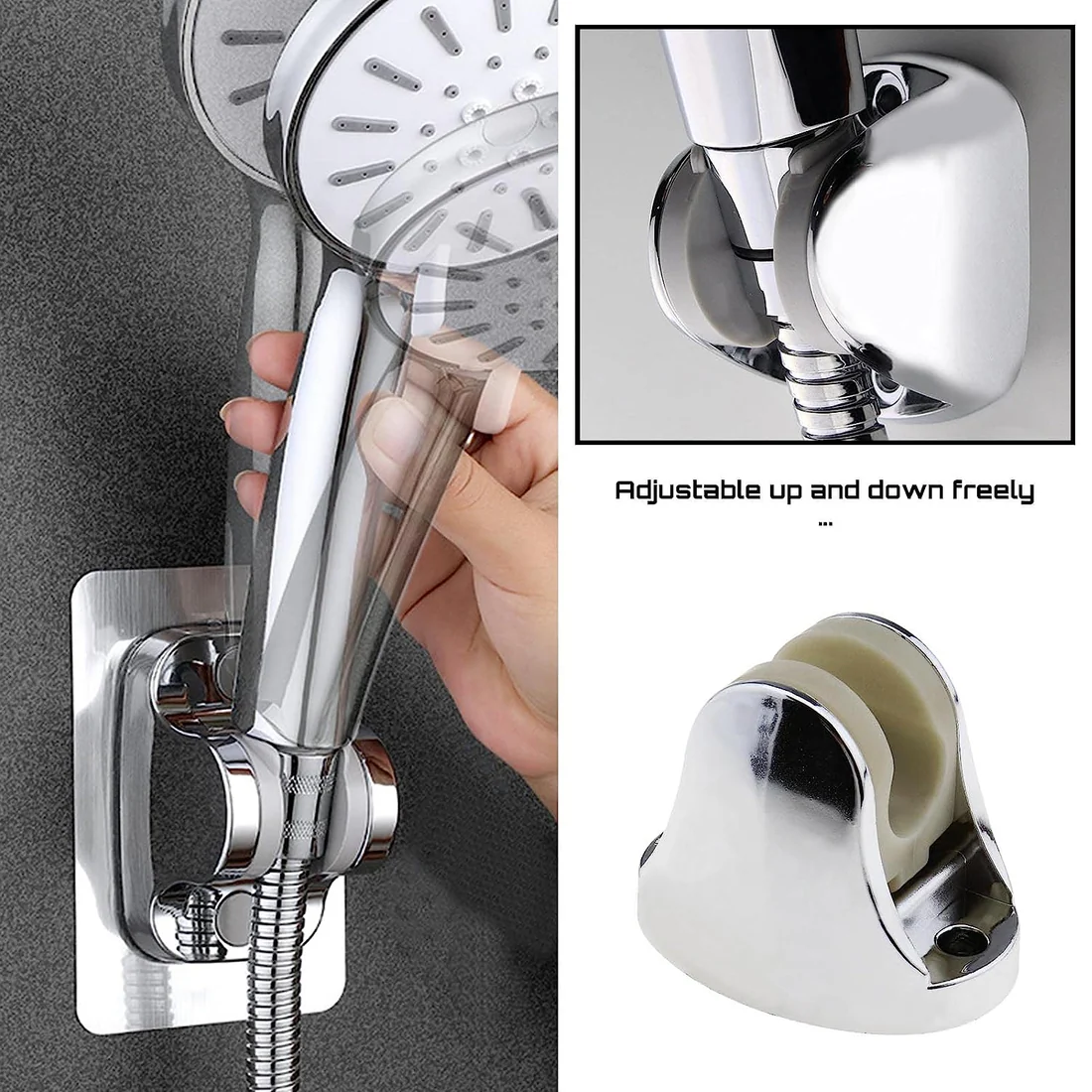 Adjustable Shower Head Holder with Screws
