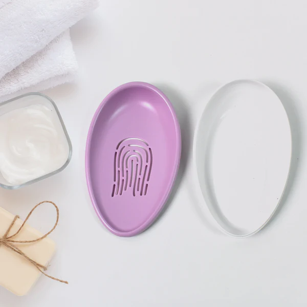 Double Layer Plastic Soap Dish with Drain