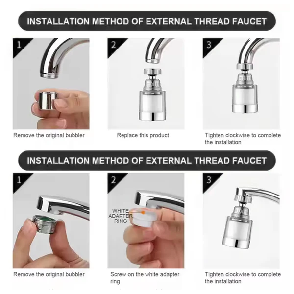 Water Faucet Extender Swivel Aerator for Sink