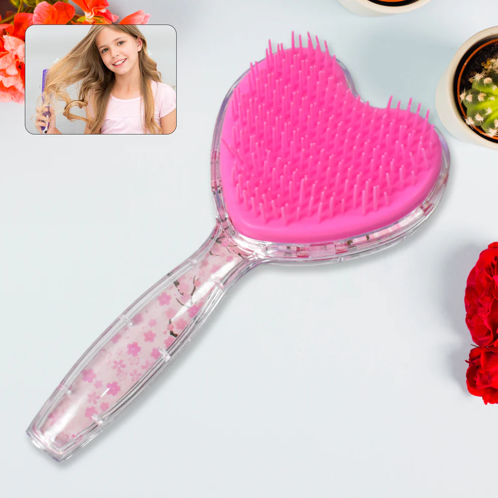 Heart Shape Hair Brush Massage Shower Co...