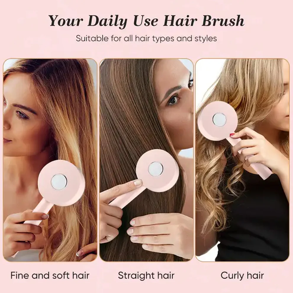 Air Cushion Massage Brush with Long Handle & Self-Cleaning Detangling Comb, Hair accessories