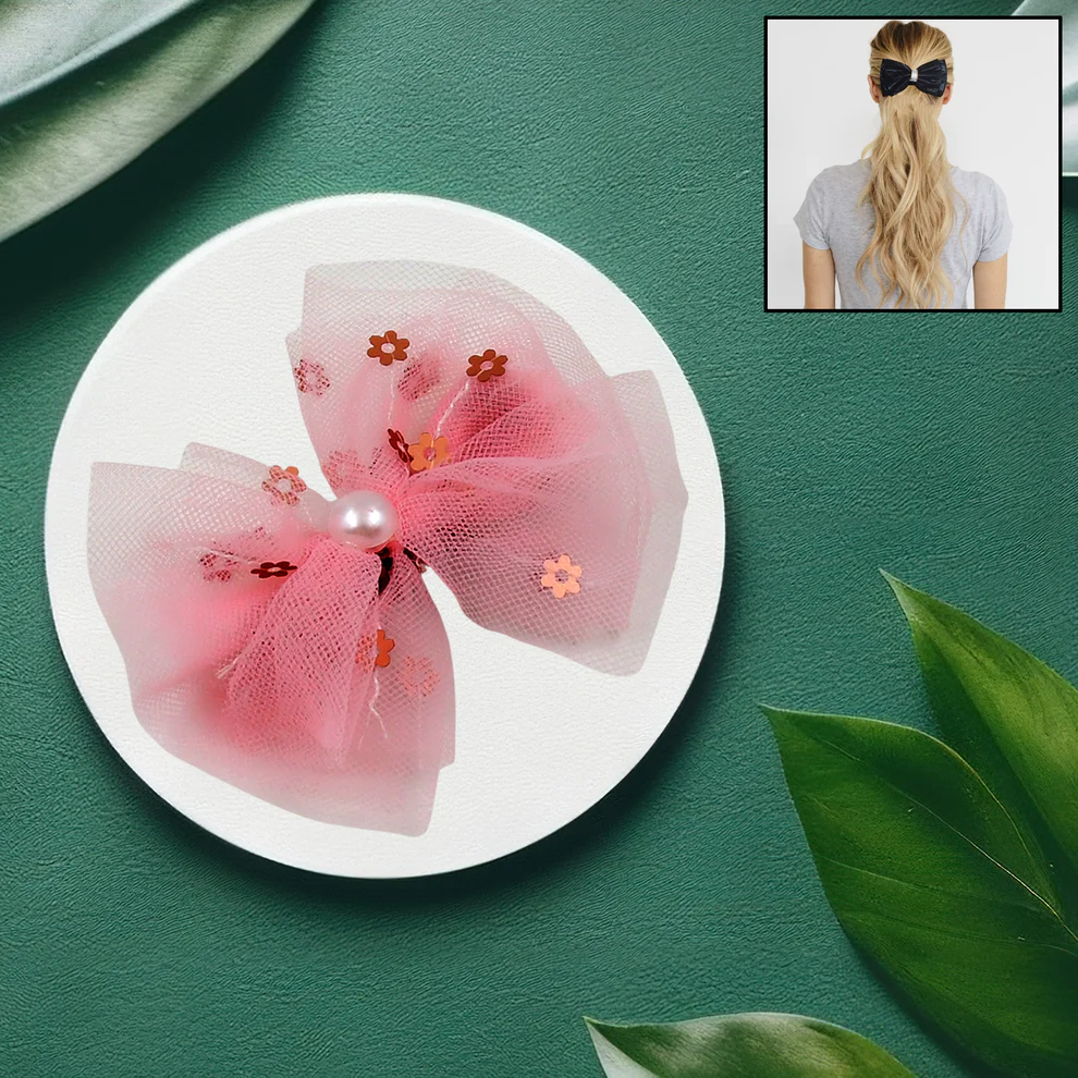 Hair Bow Knot Clip Suitable For Girls (1 Pc), Hair accessories