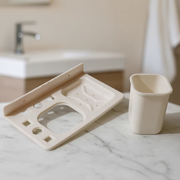 3 in 1 Wall Mounted Toothbrush Soap Holder with Cup