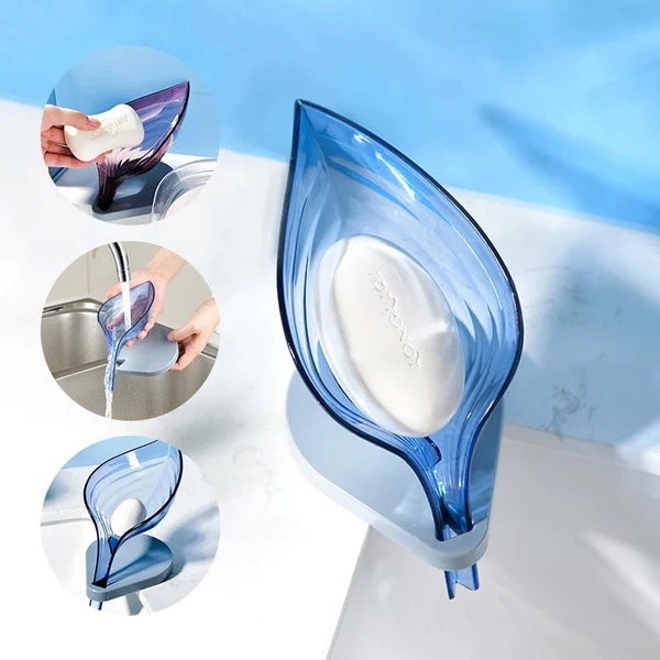 Leaf Shape Self Draining Bathroom Soap H...