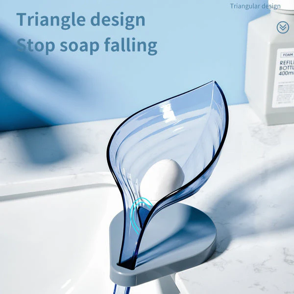 Leaf Shape Self Draining Bathroom Soap Holder