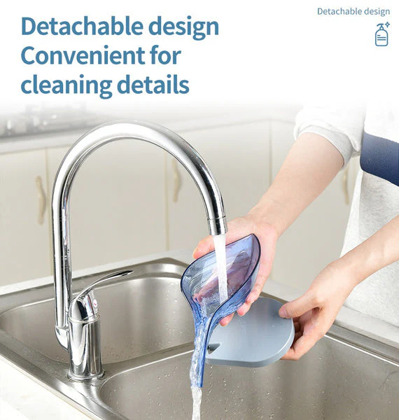 Leaf Shape Self Draining Bathroom Soap Holder