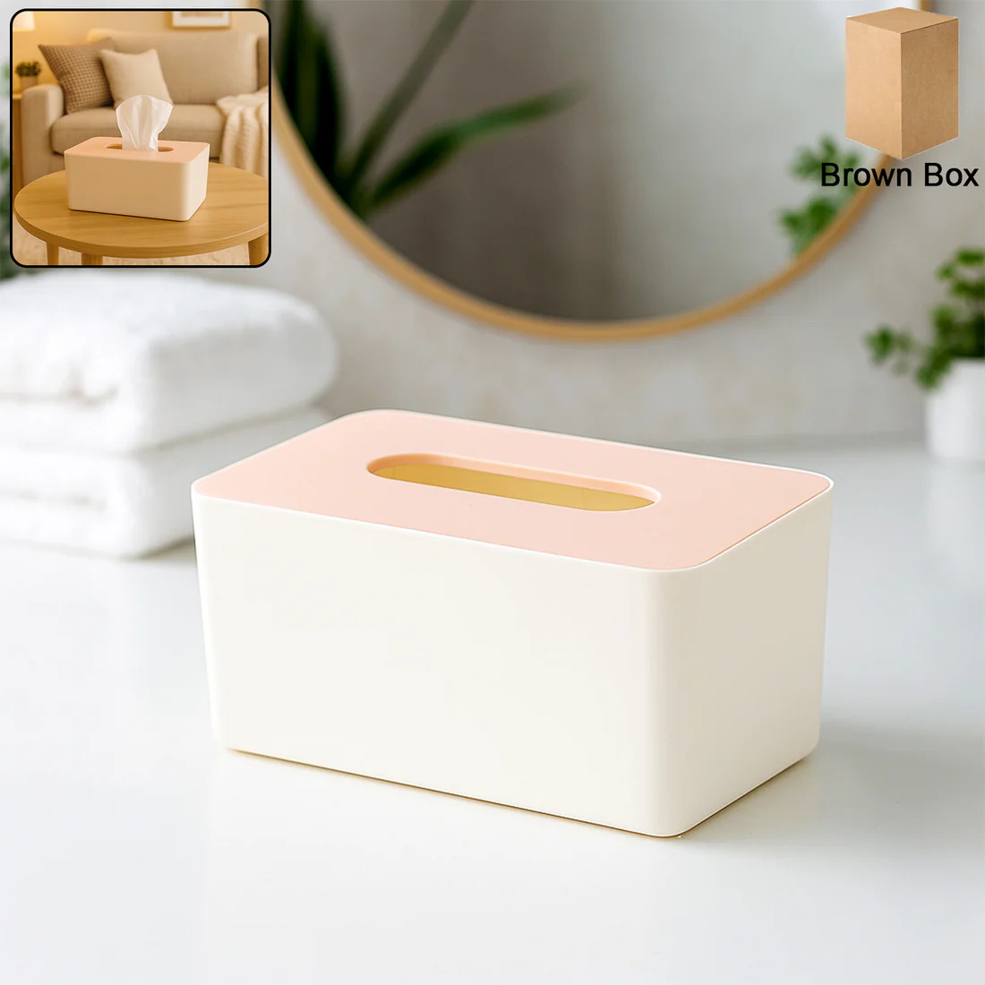 Modern Tissue Box Holder for Home Bathro...