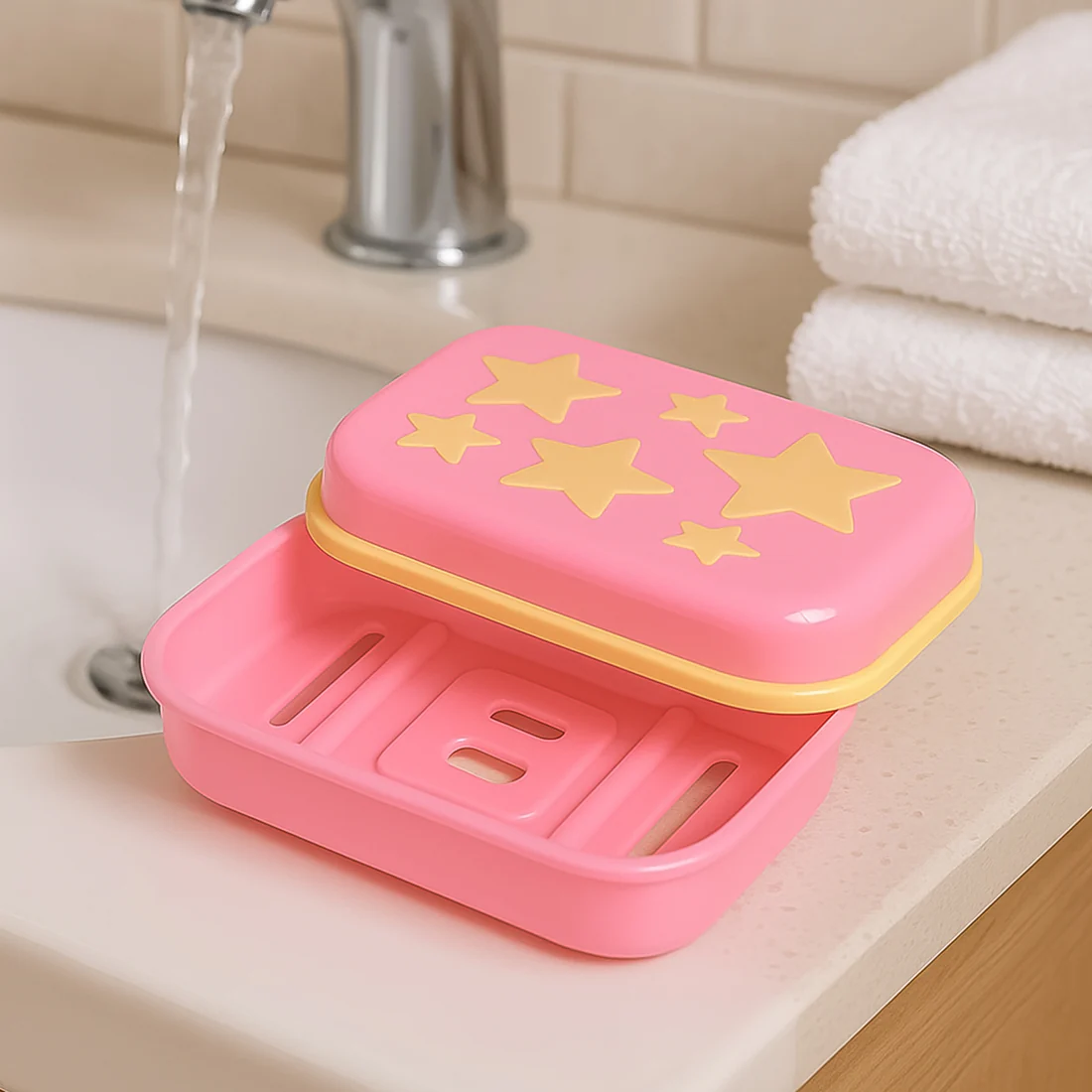 Star Shaped Self Design Bathroom Soap Ca...