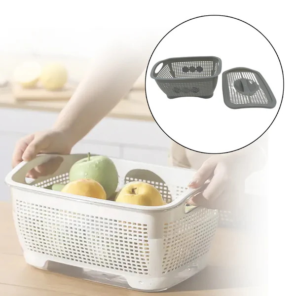 Multipurpose Plastic Basket Organizer with Lid