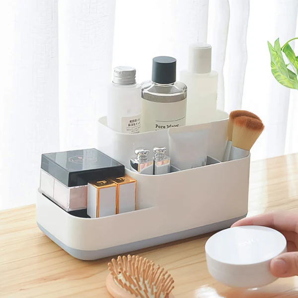 Plastic 5 Compartment Multipurpose Bathroom Organizer