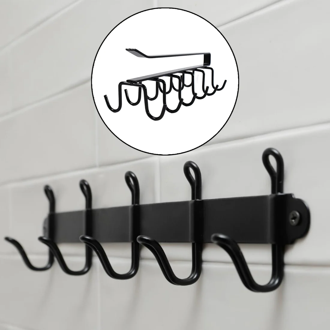 Double Row Metal Cup Holder Rack with 6...