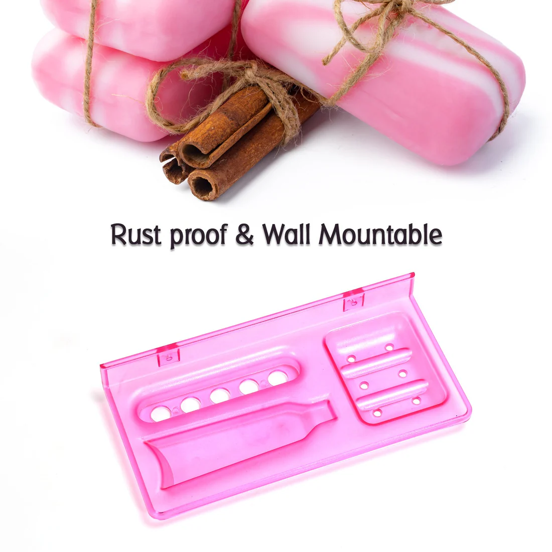 3-in-1 Glass Soap Dish for Bathroom Ware by Pure Source India