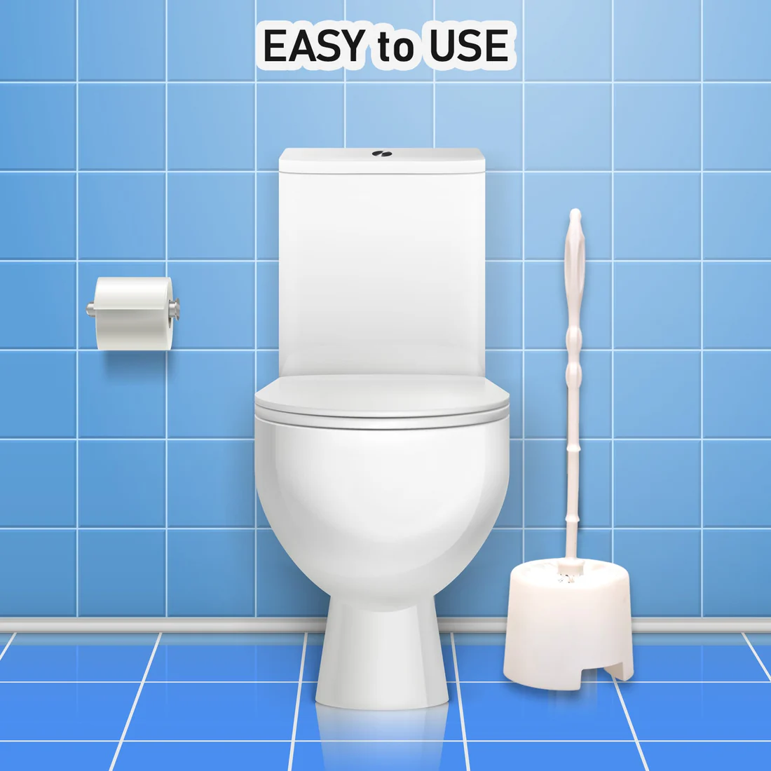 Toilet Cleaning Brush with Holder Pot