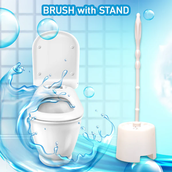 Toilet Cleaning Brush with Holder Pot