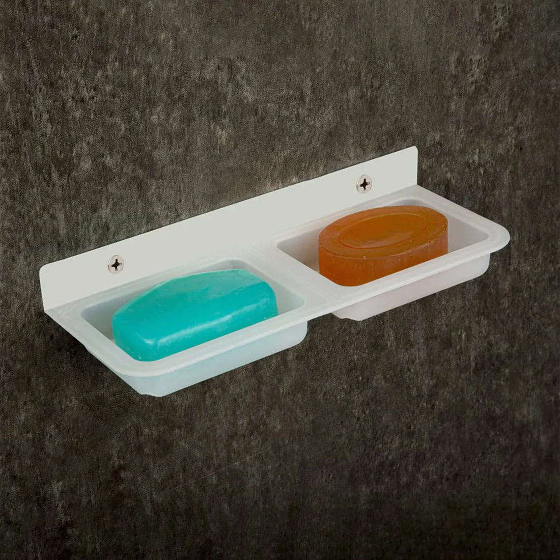 Wall Mounted Double Compartment Soap and...