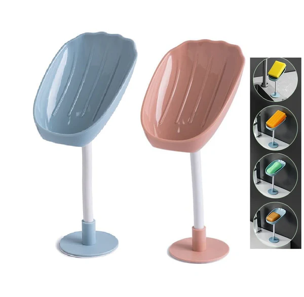 Wall Mounted Self Draining Soap Dish No Drilling