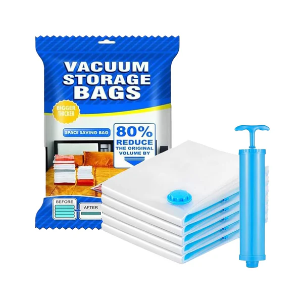 Vacuum Storage Bags with Suction Pump &...