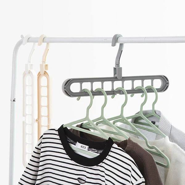 9 Hole Plastic Clothes Hanger Organizer...