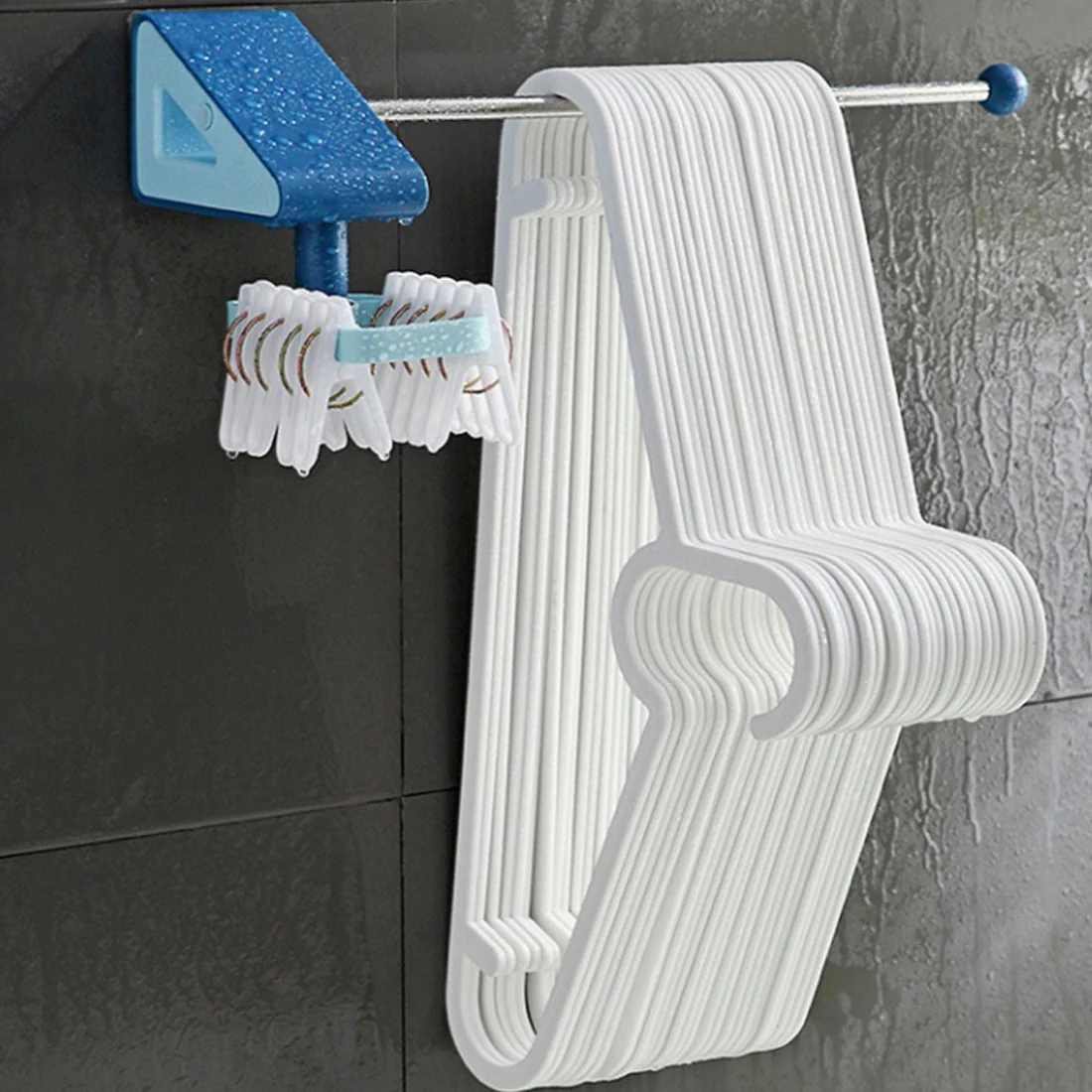 Self Adhesive Kitchen Utensil Holder Hooks Rack