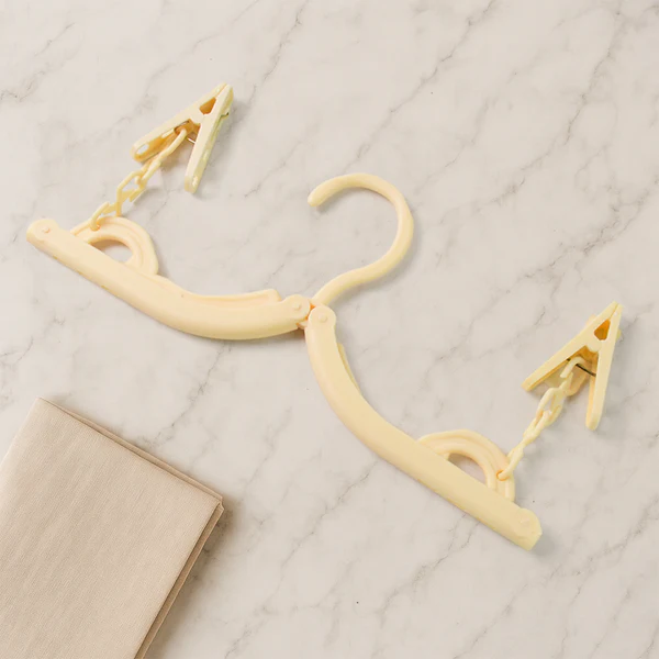 Multipurpose Foldable Clothes Hanger with Dual Clips