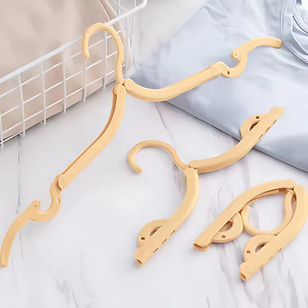 Multipurpose Foldable Clothes Hanger with Dual Clips