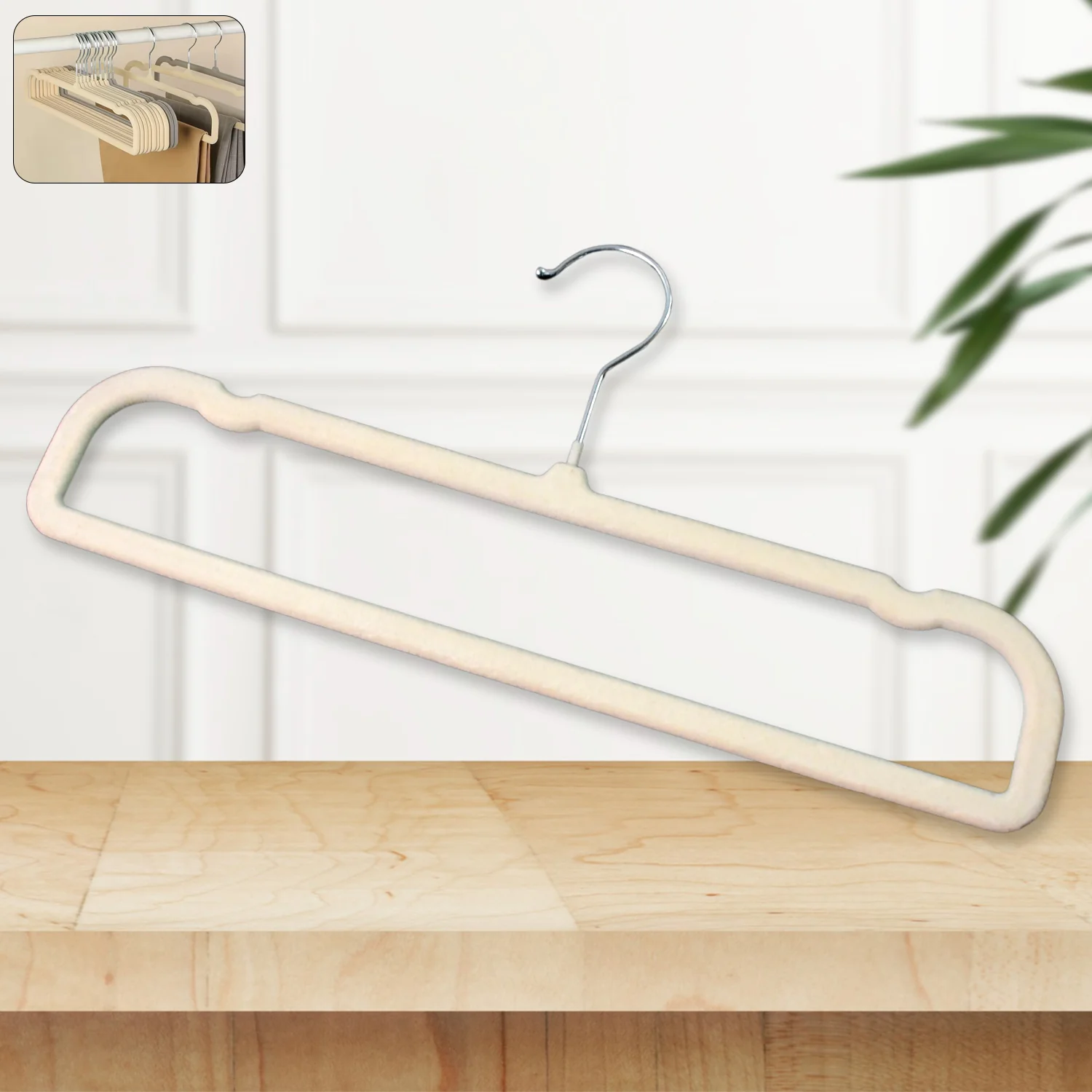 Premium Velvet Non-Slip Cloth Hanger wit...